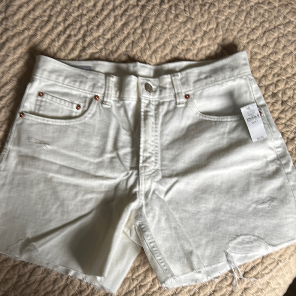 Women's White Denim Shorts